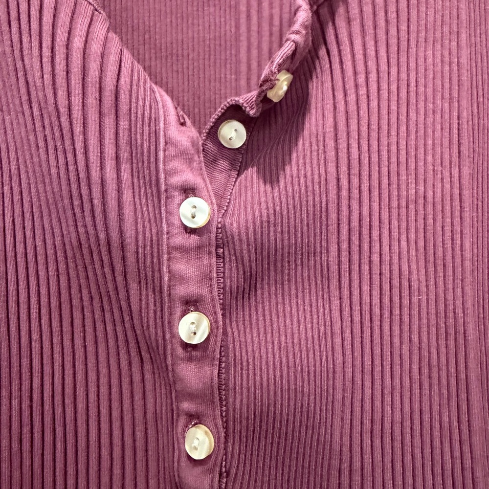 Aerie Burgundy Ribbed Tank Top - Picture 3 of 4